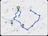 Mapa con ruta de rond&iacute;n